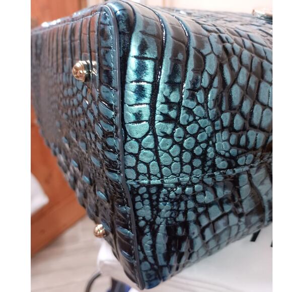 HTF NWT Brahmin Original "VERDIGRIS" Melbourne medium Julian - Picture 6 of 10